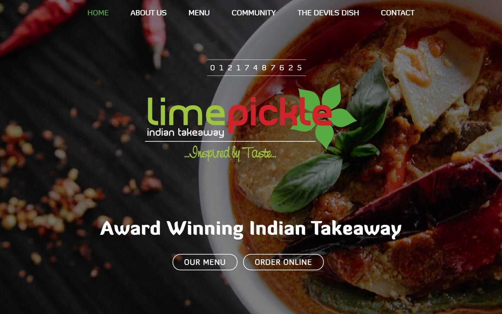 Lime Pickle — screenshot of the live site