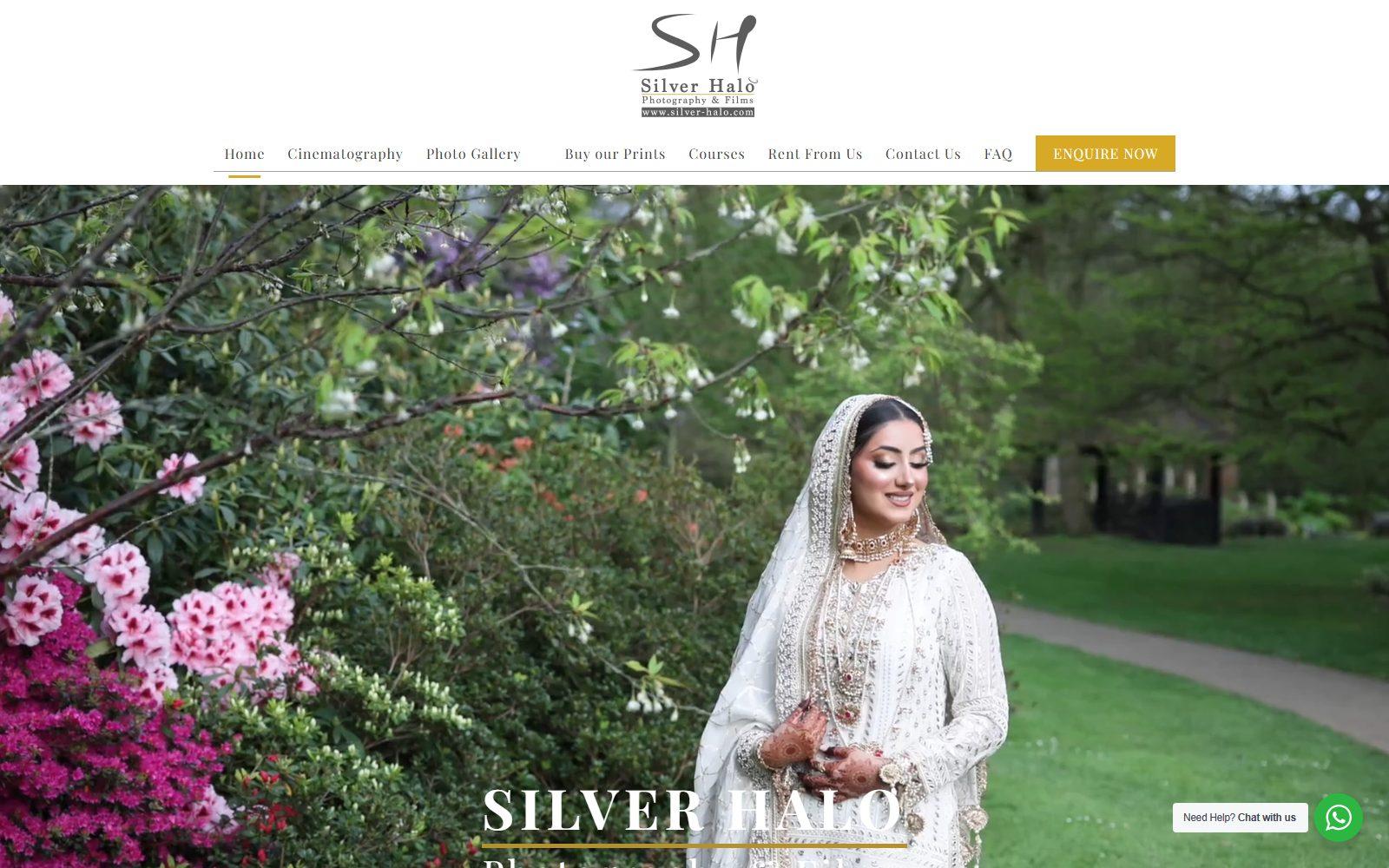 Silver Halo — screenshot of the live site