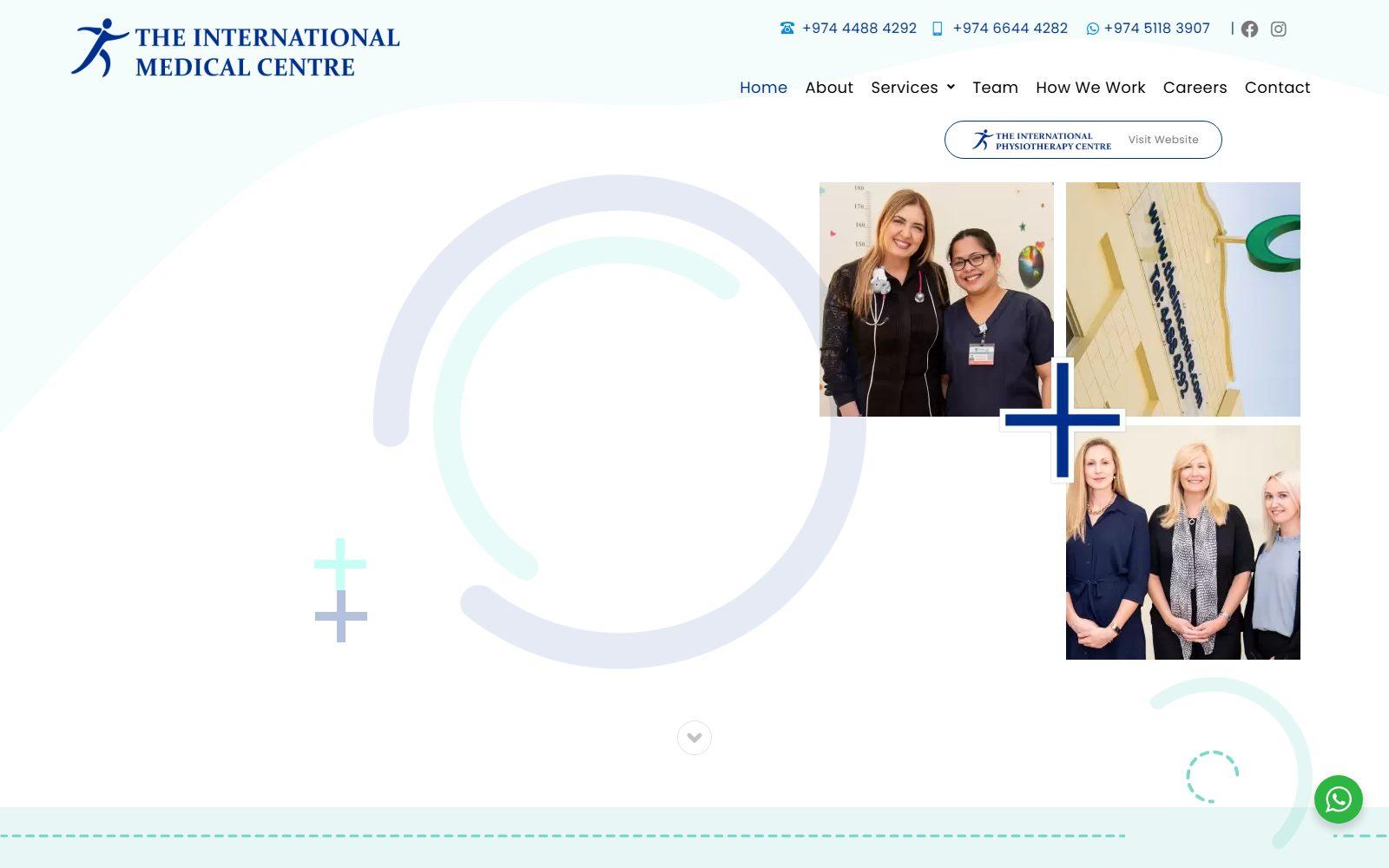 The IM Centre — screenshot of the live site